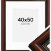 Ramme Old Retro 40x50 cm - Passepartout Hvid 27x35 cm
