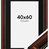 Ramme Old Retro 40x60 cm - Passepartout Sort 30x50 cm