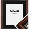 Ramme Old Retro 50x60 cm - Passepartout Sort 37x46 cm