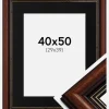 Ramme Old Retro 40x50 cm - Passepartout Sort 30x40 cm