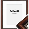 Ramme Old Retro 50x60 cm - Passepartout Hvid 35x45 cm