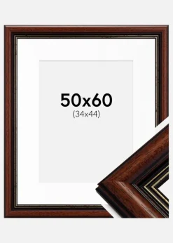 Ramme Old Retro 50x60 cm - Passepartout Hvid 35x45 cm
