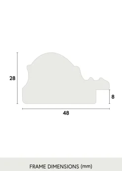 Ramme Old Retro 50x60 cm - Passepartout Hvid 15x20 inches