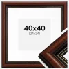 Ramme Old Retro 40x40 cm - Passepartout Hvid 25x25 cm