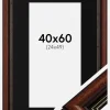 Ramme Old Retro 40x60 cm - Passepartout Sort 25x50 cm