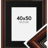 Ramme Old Retro 40x50 cm - Passepartout Sort 27,5x37 cm