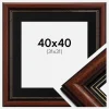 Ramme Old Retro 40x40 cm - Passepartout Sort 32x32 cm