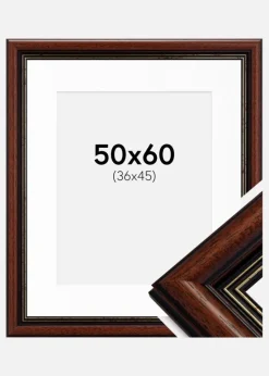 Ramme Old Retro 50x60 cm - Passepartout Hvid 37x46 cm