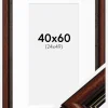 Ramme Old Retro 40x60 cm - Passepartout Hvid 25x50 cm