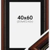 Ramme Old Retro 40x60 cm - Passepartout Sort 32,9x48,3 cm (A3+)