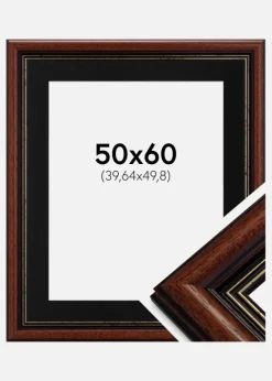 Ramme Old Retro 50x60 cm - Passepartout Sort 16x20 inches