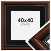 Ramme Old Retro 40x40 cm - Passepartout Sort 30x30 cm