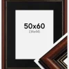 Ramme Old Retro 50x60 cm - Passepartout Sort 35x45 cm