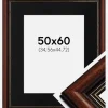 Ramme Old Retro 50x60 cm - Passepartout Sort 14x18 inches