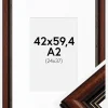Ramme Old Retro 42x59,4 cm (A2) - Passepartout Hvid 25x38 cm