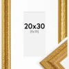 Ramme Ornate Guld 20x30 cm - Passepartout Hvid 10x20 cm