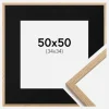 Ramme Oslo Eg 50x50 cm - Passepartout Sort 35x35 cm