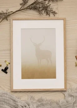 Ramme Oslo Eg 50x70 cm - Passepartout Hvid 40x60 cm