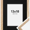Ramme Oslo Eg 13x18 cm - Passepartout Sort 9x12 cm