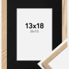 Ramme Oslo Eg 13x18 cm - Passepartout Sort 9x13 cm