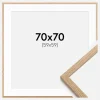 Ramme Oslo Eg 70x70 cm - Passepartout Hvid 60x60 cm