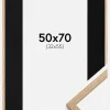 Ramme Oslo Eg 50x70 cm - Passepartout Sort 33x56 cm