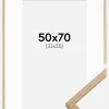 Ramme Oslo Eg 50x70 cm - Passepartout Hvid 33x56 cm