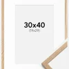 Ramme Oslo Eg 30x40 cm - Passepartout Hvid 20x30 cm
