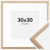 Ramme Oslo Eg 30x30 cm - Passepartout Hvid 20x20 cm