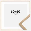 Ramme Oslo Eg 60x60 cm - Passepartout Hvid 50x50 cm