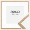 Ramme Oslo Eg 30x30 cm - Passepartout Hvid 8x8 inches