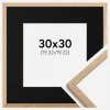 Ramme Oslo Eg 30x30 cm - Passepartout Sort 8x8 inches