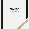Ramme Oslo Eg 70x100 cm - Passepartout Sort 24x36 inches
