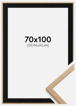 Ramme Oslo Eg 70x100 cm - Passepartout Sort 24x36 inches