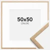 Ramme Oslo Eg 50x50 cm - Passepartout Hvid 35x35 cm