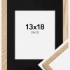 Ramme Oslo Eg 13x18 cm - Passepartout Sort 10x12 cm