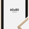 Ramme Oslo Eg 60x80 cm - Passepartout Sort 50x70 cm