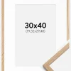 Ramme Oslo Eg 30x40 cm - Passepartout Hvid 8x12 inches