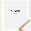 Ramme Oslo Eg 60x80 cm - Passepartout Hvid 50x60 cm