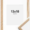 Ramme Oslo Eg 13x18 cm - Passepartout Hvid 10x12 cm