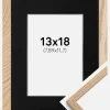 Ramme Oslo Eg 13x18 cm - Passepartout Sort 3,5x5 inches