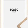 Ramme Oslo Eg 60x80 cm - Passepartout Hvid 50x65 cm