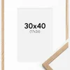 Ramme Oslo Eg 30x40 cm - Passepartout Hvid 18x27 cm
