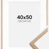 Ramme Oslo Eg 40x50 cm - Passepartout Hvid 29,7x42 cm (A3)