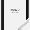 Ramme Oslo Hvid 50x70 cm - Passepartout Sort 16x24 inches