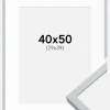 Ramme Oslo Hvid 40x50 cm - Passepartout Hvid 30x40 cm