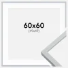 Ramme Oslo Hvid 60x60 cm - Passepartout Hvid 50x50 cm