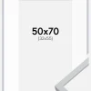 Ramme Oslo Hvid 50x70 cm - Passepartout Hvid 33x56 cm