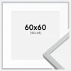 Ramme Oslo Hvid 60x60 cm - Passepartout Hvid 45x45 cm