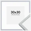 Ramme Oslo Hvid 30x30 cm - Passepartout Hvid 8x8 inches